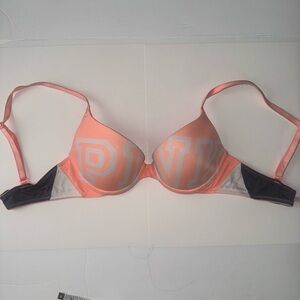 Victoria's Secret Orange and Black Bra with Underwire Support